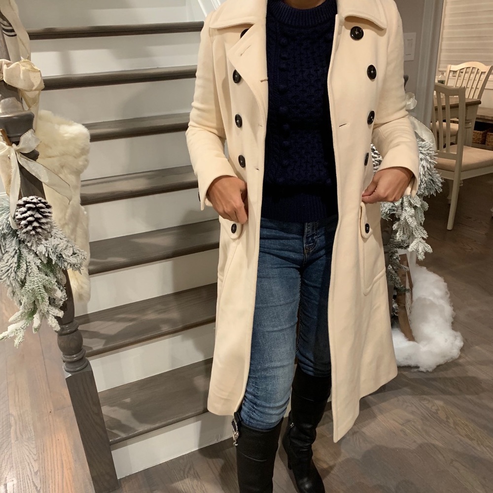 Burberry fit and flare trench coat